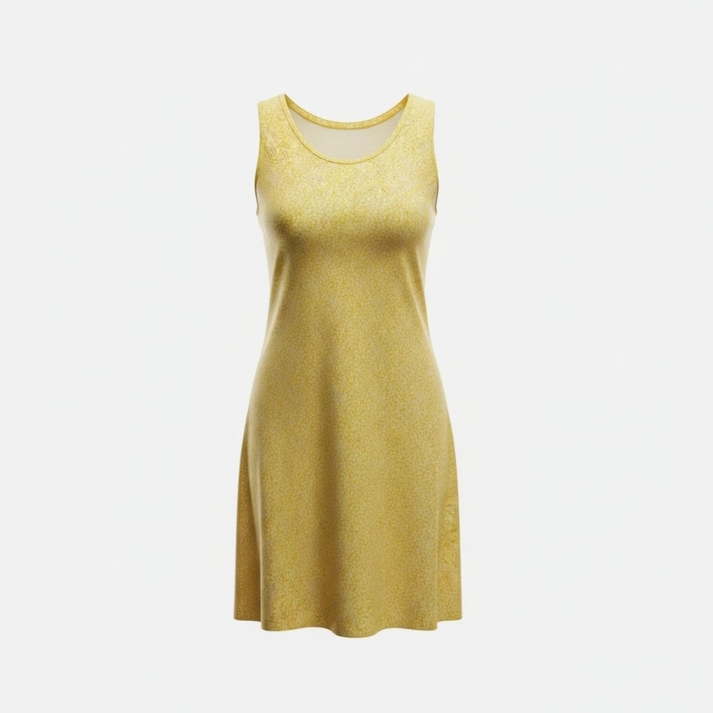 Amazon Essentials Yellow Patterned dress